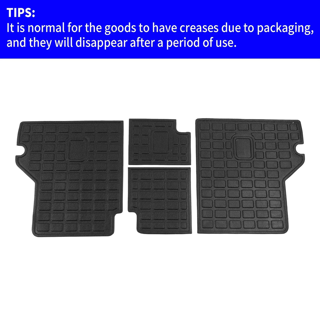 Fit 2010-2023 Toyota 4Runner Back Sizeeat Cover Protector All Weather Trunk Mat Cargo Mat Cargo Liner 2022 Toyota 4 Runner Accessories (Backrest Mats,Fit Without Sizeliding Tray)