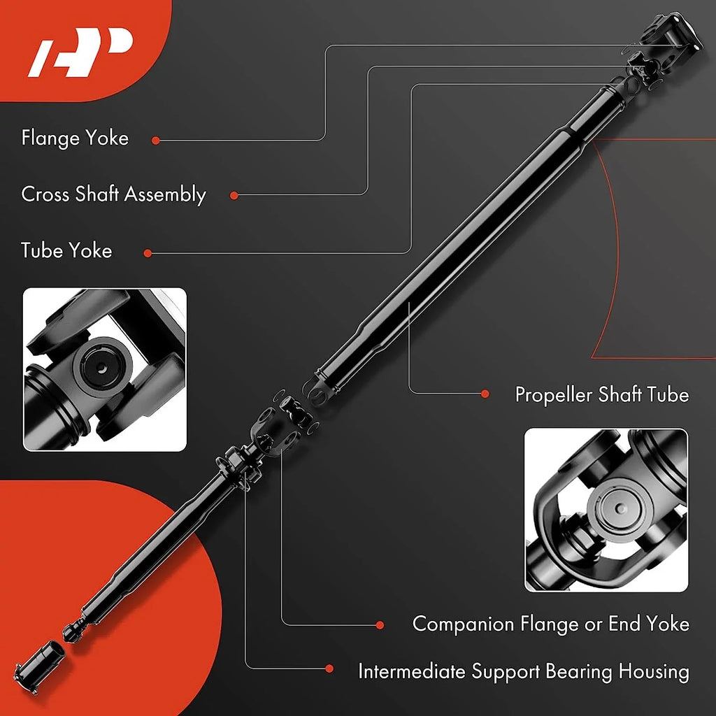 A-Premium Front Complete Drive Sizehaft Prop Sizehaft Driveshaft Assembly Compatible with Chevrolet Blazer 1995-1997 & GMC Jimmy 1995 & Oldsmobile Bravada 1996-1997, AWD, Replace# 19201891, 26028429