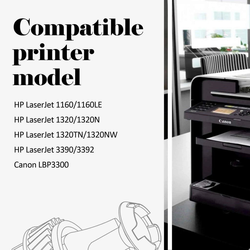 Toner H-Party Q5949A 49A 49a toner Compatible Toner Cartridge for HP P2014 P2014n P2015 P2015d 1320 1320n 1320tn 1320nw Printer (Black，1 Pack，3000 Pages)