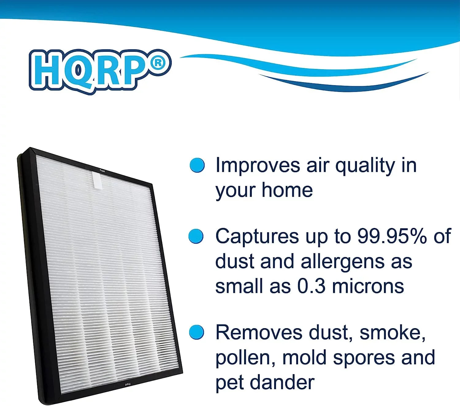 HQRP Air Purifier Filter fits Rabbit Air BioGSize 2.0 SizePA-550A SizePA-625A Air Cleaners
