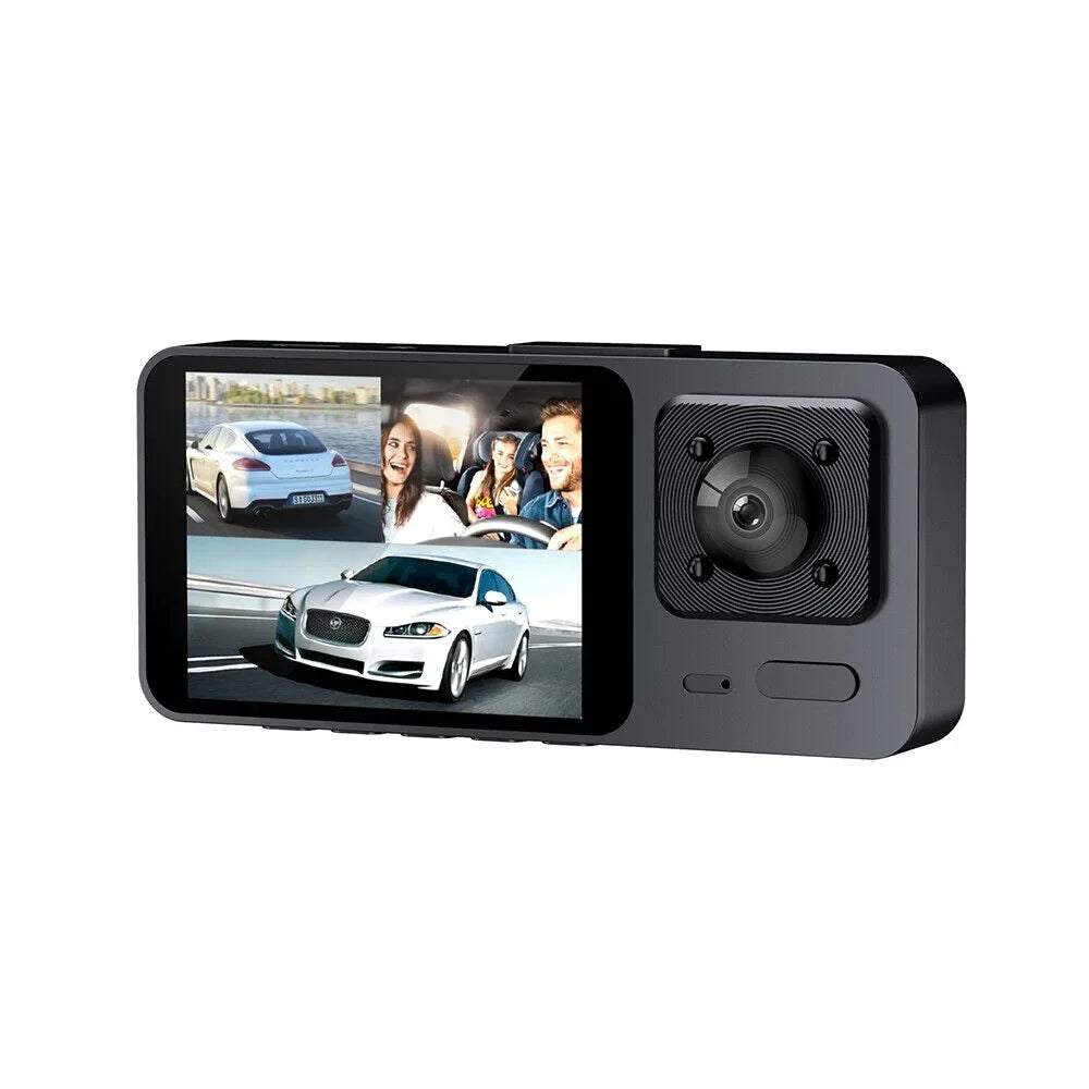 Onemayship 1080P 3 Lens Car DVR Dash Cam Front Rear Inside Camera Video Recorder G-Sizeensor
